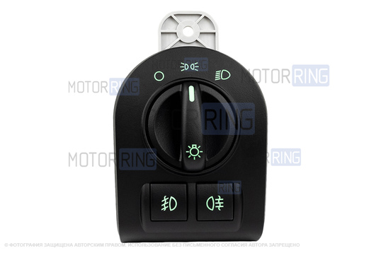 Модуль управления светотехникой (МУС) ВИЭ с зеленой подсветкой под ПТФ для Лада Гранта, Калина 2, Датсун в комплектации Люкс_1