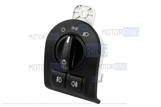 Модуль управления светотехникой (МУС) ВИЭ с зеленой подсветкой под ПТФ для Лада Гранта, Калина 2, Датсун в комплектации Люкс