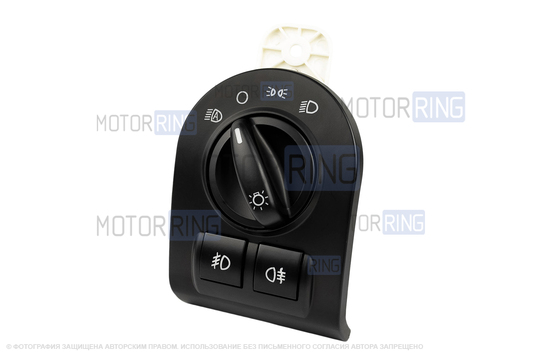 Модуль управления светотехникой (МУС) ВИЭ с зеленой подсветкой под ПТФ и функцию автосвет для Лада Гранта, Калина 2, Датсун в комплектации Люкс