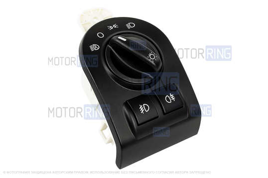 Модуль управления светотехникой (МУС) ВИЭ с зеленой подсветкой под ПТФ и функцию автосвет для Лада Гранта, Калина 2, Датсун в комплектации Люкс