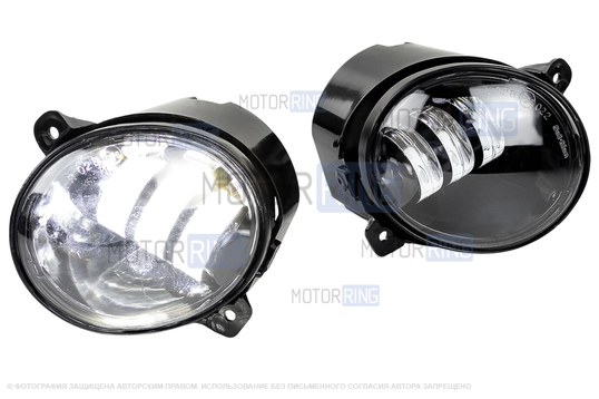 Диодные ПТФ Sal-Man 50W 4600lux для Лада Калина, Калина 2, Гранта, Ларгус, Датсун до 2019 г.в., УАЗ Патриот_1