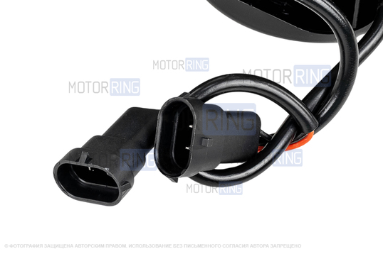 Диодные ПТФ Sal-Man двухцветные (бело-синий 6000К и желтый 3000К) 50W 4600lux для Лада Калина, Калина 2, Гранта, Ларгус, Датсун до 2019 г.в., УАЗ Патриот