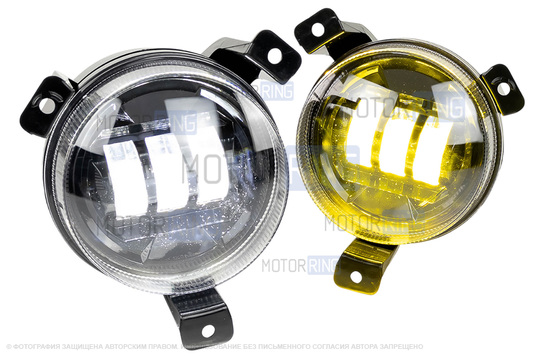 Двухцветные диодные ПТФ Sal-Man 50W 4600lux 3000К/6000К для Дэу Матиз_1