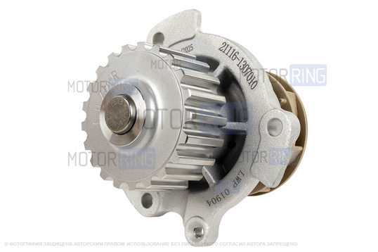 Водяной насос (помпа) Luzar turbo для 8 кл Лада Гранта, Гранта FL, Калина 2, Приора, Ларгус, Ларгус FL, Vesta NG, Искра, Датсун