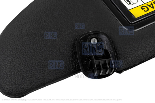 Солнцезащитные козырьки в экокоже с черной строчкой (2 зеркала, информационная наклейка, черные кроншнейны) для Лада Веста, Веста NG