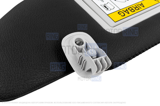 Солнцезащитные козырьки в экокоже с черной строчкой (2 зеркала, информационная наклейка, светлые кроншнейны) для Лада Веста, Веста NG