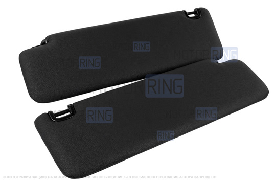 Козырьки солнцезащитные без зеркала в экокоже с черной строчкой для Лада 4х4 с 2020 г. в., Нива Легенд 