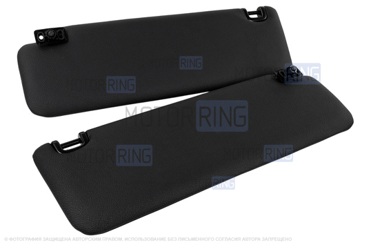 Козырьки солнцезащитные без зеркала в экокоже с черной строчкой для Лада 4х4 с 2020 г. в., Нива Легенд 