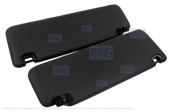 Козырьки солнцезащитные без зеркала в экокоже с черной строчкой для Лада 4х4 с 2020 г. в., Нива Легенд 