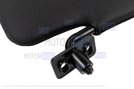 Козырьки солнцезащитные в экокоже с черной строчкой (1 зеркало) для Лада Приора