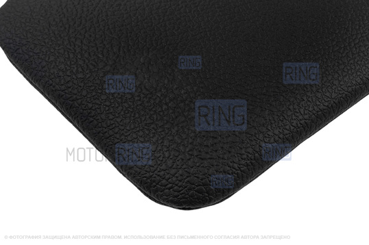 Козырьки солнцезащитные в экокоже с черной строчкой (1 зеркало) для Лада Приора