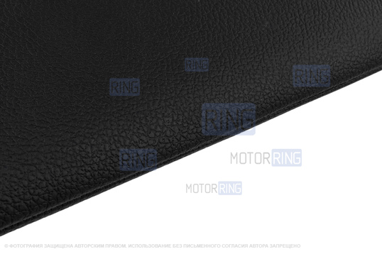 Козырьки солнцезащитные в экокоже с черной строчкой (1 зеркало) для Лада Приора