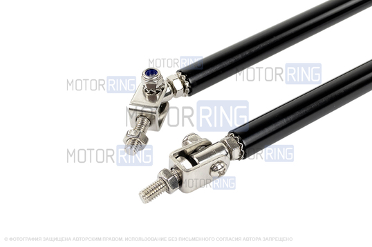 Универсальные черные регулируемые штанги Sal-Man 200мм для переднего бампера