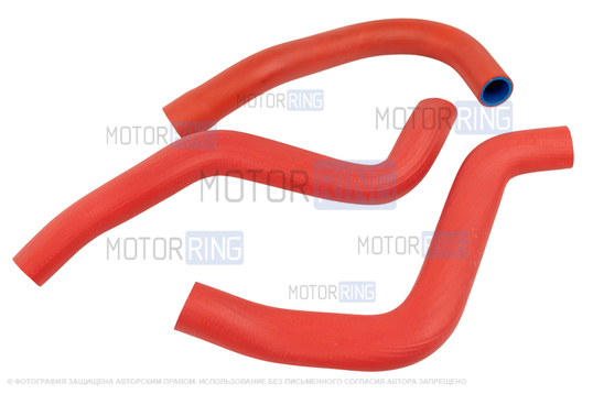 Комплект армированных патрубков двигателя с хомутами для 16 кл ВАЗ 2110-2112