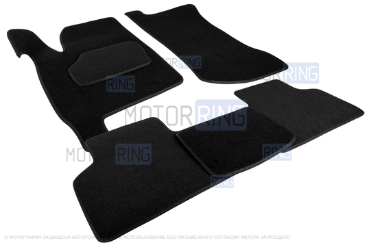 Салонные ворсовые коврики REZKON для ВАЗ 2110-2112
