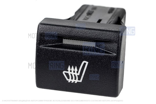 Кнопка обогрева сиденья с зеленой подсветкой и оранжевой индикацией для Лада Приора, Гранта, Калина 2