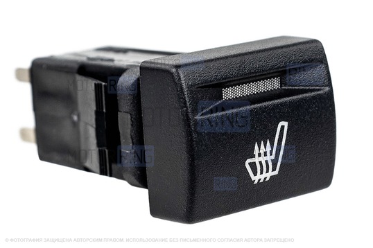 Кнопка обогрева сиденья с зеленой подсветкой и оранжевой индикацией для Лада Приора, Гранта, Калина 2