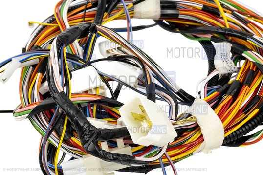 Жгут проводов центрального замка и стеклоподъемников из 4 частей для ВАЗ 2113-2115 с карбюраторным двигателем