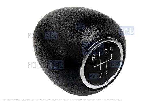 Ручка КПП Sal-Man с хром кольцом в комлекте с черным чехлом для Лада Калина 2004-2013 г.в.