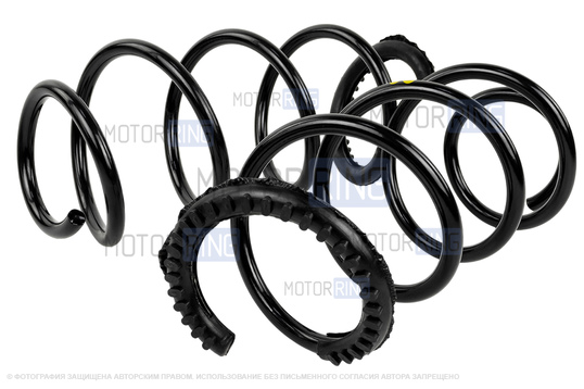 Пружины передней подвески AutoProduct под Sport с занижением 40мм и шумоизолятором для Лада Веста_1