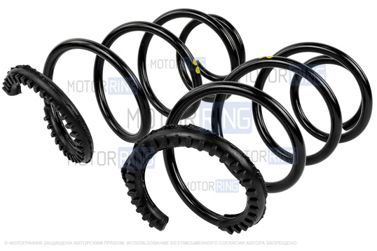 Пружины передней подвески AutoProduct под Sport с занижением 40мм и шумоизолятором для Лада Веста