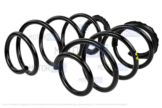 Пружины передней подвески AutoProduct под Sport с занижением 40мм и шумоизолятором для Лада Веста