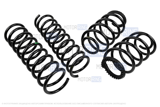 Пружины передней и задней подвески AutoProduct с занижением 30мм для Лада Калина, Калина 2, Гранта, Гранта FL, Приора, Датсун