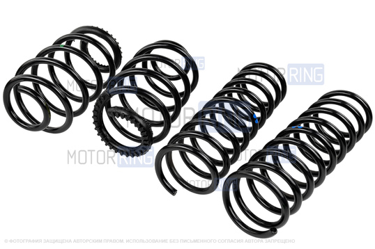 Пружины передней и задней подвески AutoProduct с занижением 50мм для Лада Калина, Калина 2, Гранта, Гранта FL, Приора, Датсун_1