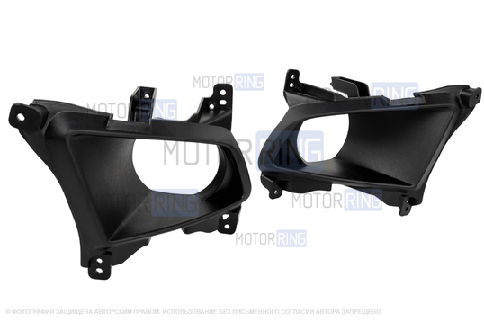 Комплект рамок противотуманных фар (ПТФ) в передний бампер для Лада Приора SE, Приора 2