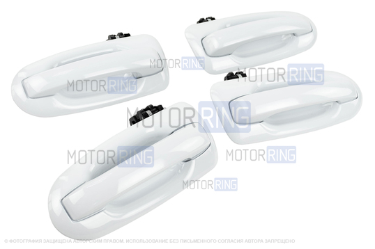 Евроручки дверей Тюн-Авто окрашенные в цвет Ледниковый (221) для Лада Ларгус, Рено Логан