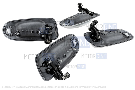 Евроручки дверей Тюн-Авто окрашенные в цвет Ледниковый (221) для Лада Ларгус, Рено Логан