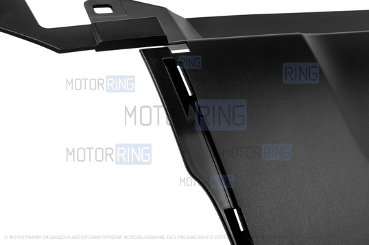 Накладка переднего бампера нижняя черная для Renault Duster 2