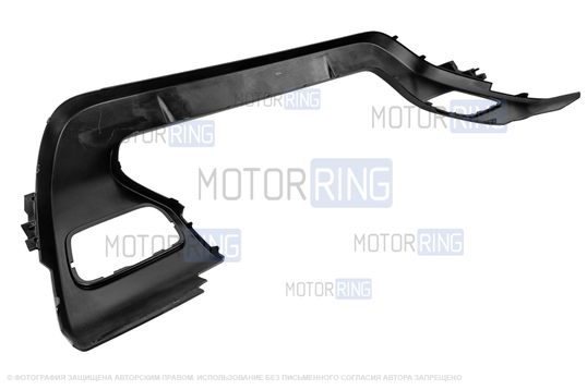 Накладка переднего бампера черная (без заглушек) для Renault Duster 2