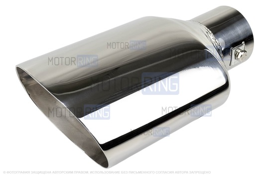 Овальные насадки глушителя Sal-Man HJ-705 d122х79мм (2шт) из нержавеющей стали