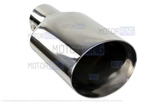 Овальные насадки глушителя Sal-Man HJ-705 d122х79мм (2шт) из нержавеющей стали