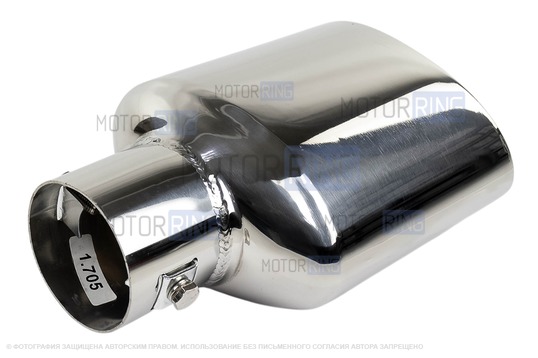 Овальные насадки глушителя Sal-Man HJ-705 d122х79мм (2шт) из нержавеющей стали