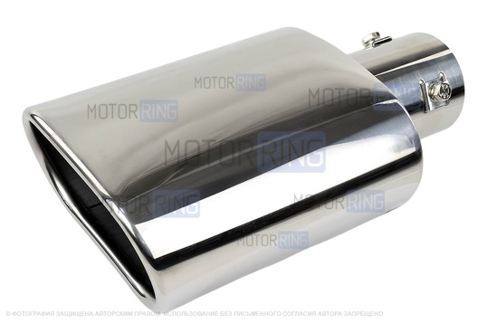 Овальные насадки глушителя Sal-Man HJ-704 d138х74мм (2шт) из нержавеющей стали