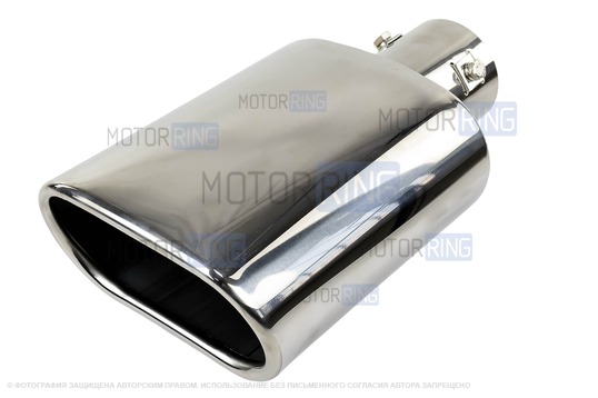 Овальные насадки глушителя Sal-Man HJ-704 d138х74мм (2шт) из нержавеющей стали