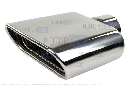 Овальные насадки глушителя из нержавеющей стали Sal-Man HJ-1009 d158х65мм (2шт) со скосом