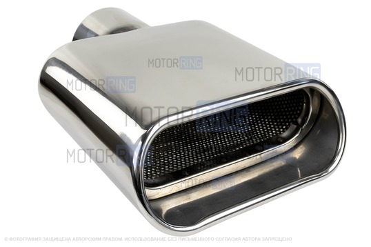 Овальные насадки глушителя из нержавеющей стали Sal-Man HJ-1009 d158х65мм (2шт) со скосом