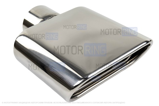 Овальные насадки глушителя из нержавеющей стали Sal-Man HJ-1009 d158х65мм (2шт) со скосом