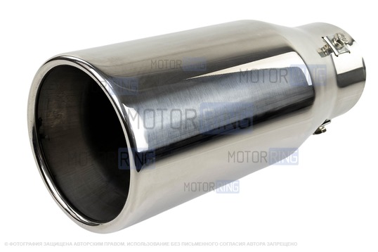 Круглые насадки глушителя Sal-Man HJ-669 d101мм (2шт) из нержавеющей стали