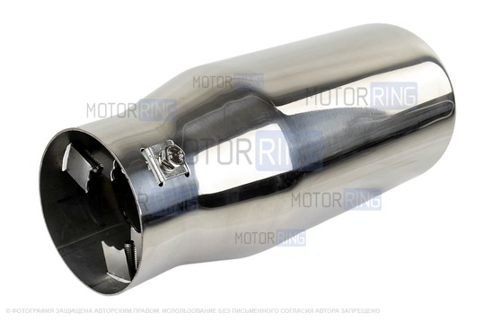 Круглые насадки глушителя Sal-Man HJ-669 d101мм (2шт) из нержавеющей стали