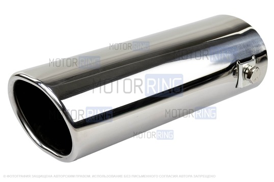 Овальные насадки глушителя Sal-Man HJ-6005.2 d65х55мм (2шт) из нержавеющей стали