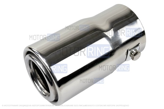 Круглые насадки глушителя Sal-Man HJ-429 d63мм (2шт) из нержавеющей стали