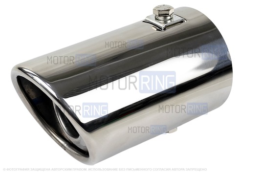 Круглые насадки глушителя Sal-Man HJ-613 d63мм (2шт) из нержавеющей стали