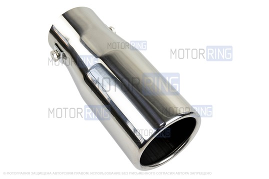 Круглые насадки глушителя Sal-Man HJ-610 d70мм (2шт) из нержавеющей стали