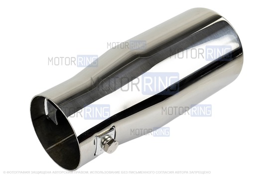 Круглые насадки глушителя Sal-Man HJ-610 d70мм (2шт) из нержавеющей стали