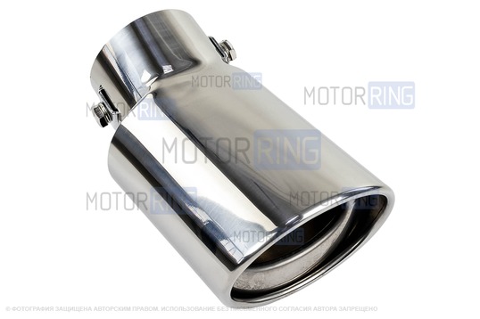 Овальные насадки глушителя Sal-Man HJ-423 Small d60мм (2шт) из нержавеющей стали