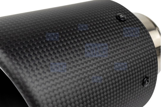 Круглые насадки глушителя из нержавеющей стали Sal-Man HJ-CBM002 d101мм (2шт) со скосом и карбоновой накладкой